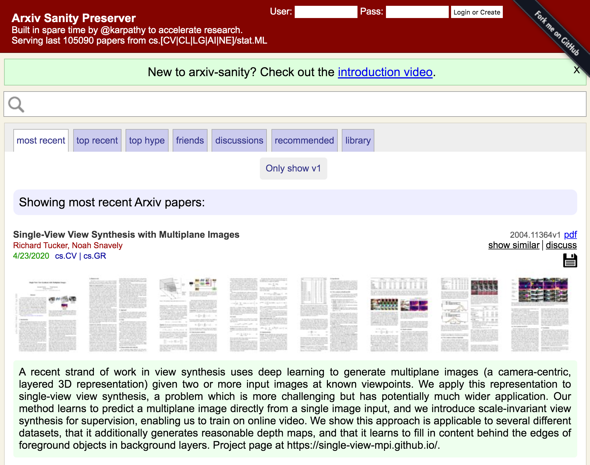 Arxiv Sanity